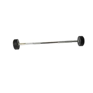Bara fixa cu greutati ZOCO BODY FIT GL004, Greutate totala 45 kg, Negru/Crom