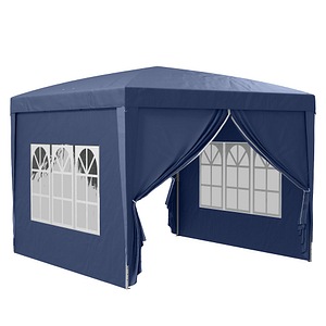 Foisor de gradina pliabil Outsunny, 2,95x2,95x2,58 m, Otel, Alb