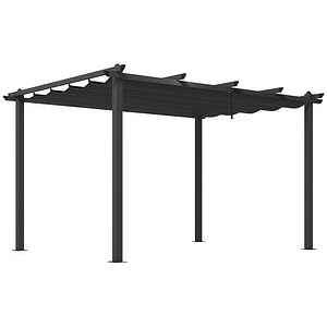 Foisor de gradina Outsunny, 395L x 296l x 237Hcm, Aluminiu, Gri