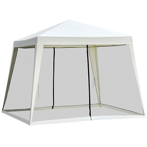 Foisor pentru gradina impermeabil Outsunny, 3x3x2.35m, Otel/Poliester,Bej