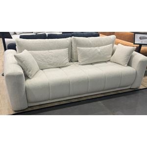 Canapea extensibila 3 locuri Beds Place Diego, 240x100xH75 cm, catifea, crem