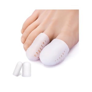 Set 4 protectii SA&SO General Store, Din silicon, Pentru degetele de la picioare, Material respirabil, Alb