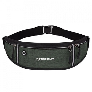 Borseta sport cu fermoar Techsuit CWB3, ajustabila, Unisex, Verde