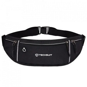 Borseta sport cu fermoar Techsuit CWB3, ajustabila, Unisex, Negru