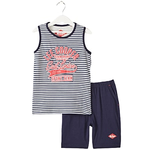 Pijamale copii Lee Cooper, cu buzunare laterale, 100% bumbac, 14 ani, 164 cm, gri