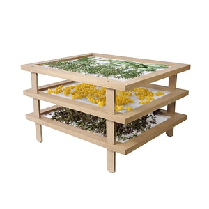 Set de suport pentru uscare paste Perfect Home, lemn, 500 x 400 x 100 mm