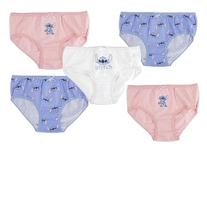 Set 5 perechi chiloti pentru copii Stitch, 100% bumbac, 8-10 ani, multicolor