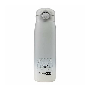 Termos lichide FreeON, Din otel inoxidabil, Cu mentinere de temperatura de pana la 12 ore, 480 ml, Grey