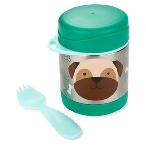 Termos Skip Hop, Pentru alimente, Mentine cald 7h si rece 5h, Include si o lingura/furculita, Fara BPA, Conform cu standardul de securitate EN14372, 325 ml, 3 luni+, Pug