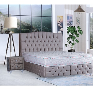 Saltea ortopedica PREVI Organic Cottone Comfort, 160x200x25cm, spuma poliuretanica cu memorie 8cm, hipoalergenica, antibacteriana, sistem aerisire, fermitate medie