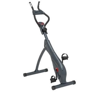 Bicicleta fitness magnetica Zoco Body Fit, Ecran LCD, 8 niveluri de rezistenta, Reglabila, Gri