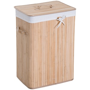 Cos de rufe HomCom, 40 x 30 x 60 cm, Bambus, Bej