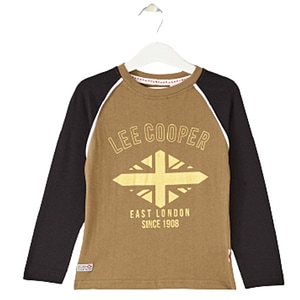 Tricou cu maneca lunga Lee Cooper, 100% bumbac, 12 ani, 152 cm, kaki