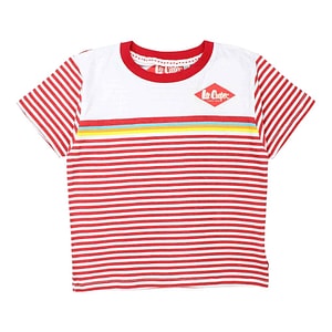 Tricou copii Lee Cooper, 100% bumbac, 14 ani, 164 cm, alb/rosu