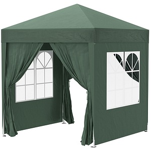 Cort impermeabil cu 4 pereti detasabili cort pliabil Outsunny,  2x2 m, Oxford,  Verde