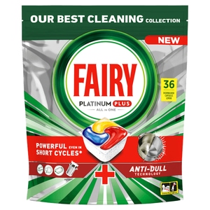 Detergent pentru masina de spalat vase Fairy Platinum Plus Anti-Dull, 36 spalari