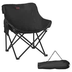 Scaun de camping pliabil Outsunny, 61x54x66 cm, Oxford, Negru