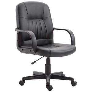 Scaun de birou ergonomic Vinsetto, 60x60x90-99cm, Piele ecologica, Negru