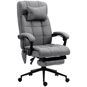 Scaun de birou Vinsetto, 66L x 76D x 112-120H cm, Poliester, Gri