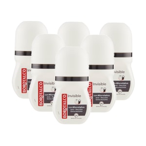 Deodorant roll-on Borotalco Invisible Extra Dry, 6 buc x 50 ml