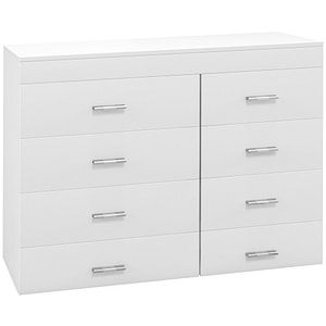 Comoda pentru casa si birou HomCom, 90x35x73cm, MDF, Alb