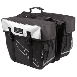 Geanta Portbagaj M-wave, amsterdam Double, Negru cu alb, 2 piese