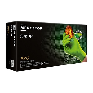 Manusi nitril texturate Mercator Gogrip, Verde, Marimea L
