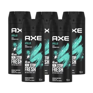 Deodorant spray barbati Axe Apollo, 5 buc x 150 ml