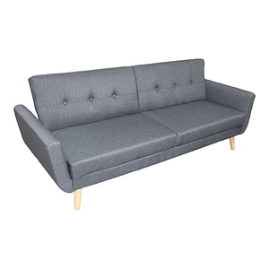 Canapea Extensibila Scandi, 3 Locuri, Material Textil, Gri Inchis