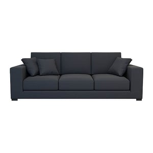 Canapea Lux Family, 220x90x80 Cm, Material Textil, Culoare Gri Inchis, Sezut Spuma, Cadru Lemn