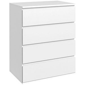 Comoda pentru dormitor HomCom, 60l x 40A x 80Hcm, PAL, Alb