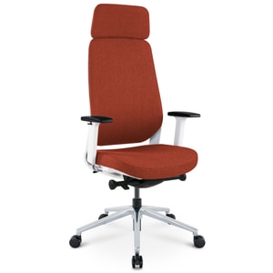Scaun ergonomic StableDesk OFFICER, Material Textil Wintex Korea, Inaltime reglabila, Tetiera reglabila, Mecanism DONATI Blocare inclinare in 5 pozitii, Certificat BIFMA, Rosu-Alb
