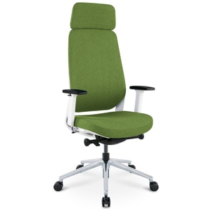 Scaun ergonomic StableDesk OFFICER, Material Textil Wintex Korea, Inaltime reglabila, Tetiera reglabila, Mecanism DONATI Blocare inclinare in 5 pozitii, Certificat BIFMA, Verde-Alb