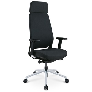 Scaun ergonomic StableDesk OFFICER, Material Textil Wintex Korea, Inaltime reglabila, Tetiera reglabila, Mecanism DONATI Blocare inclinare in 5 pozitii, Certificat BIFMA, Negru