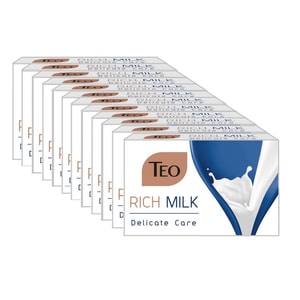 Sapun solid hidratant Teo Rich Milk Delicate Care, 10 buc x 90 gr