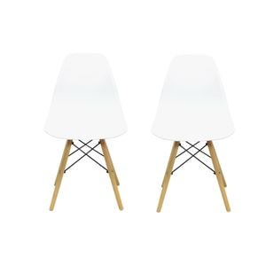 Set 2 Scaune Maya, 81x40x46 cm , Alb