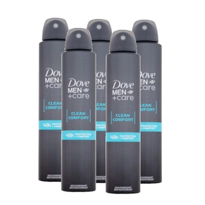 Deodorant spray barbati Dove Men Care+ Clean Comfort, 5 buc x 200 ml