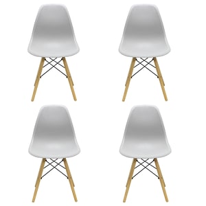Set 4 Scaune Maya, 81x40x46 cm, Gri