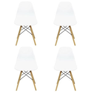 Set 4 Scaune Maya, 81x40x46 cm, Alb