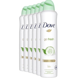 Deodorant spray femei Dove Go Fresh cu extract de castravete, 6 buc x 200 ml