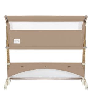 Patut co-sleeper Lionelo Thomi Plus, 5 in 1, Multifunctional, Sustine pana la 100 kg, Inaltime reglabila 7 pozitii, 0 - 4 ani, Cu 2 saltele din spuma T25, 94x70x77-93,5 cm, Maro