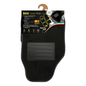 Set covorase auto universale Gran Pree, mocheta, negru, 4 bucati