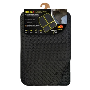 Set covorase auto universale Drena 4 Gran Pree, PVC, ajustabile, negru, 4 bucati