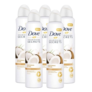 Deodorant spray femei Dove Nourishing Secrets Coco & Jasmine, 5 buc x 250 ml