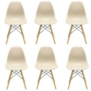 Set 6 Scaune Maya, 81x40x46 cm, Bej