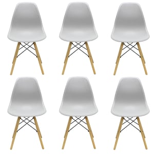 Set 6 Scaune Maya, 81x40x46 cm, Gri