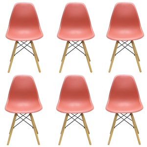 Set 6 Scaune Maya, 81x40x46 cm, Rosu
