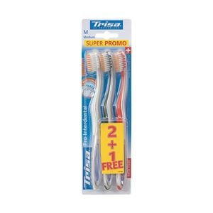 Periuta de dinti manuala Trisa Pro Interdental Trio Medium 682179, Multicolor