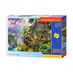 Puzzle pentru copii Jokomisiada, Dinosaur Valley, 200 piese, 7 ani+