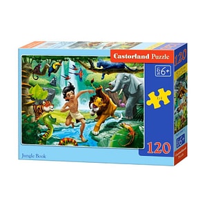 Puzzle pentru copii Jokomisiada, Cartea Junglei, 120 piese, 6 ani+